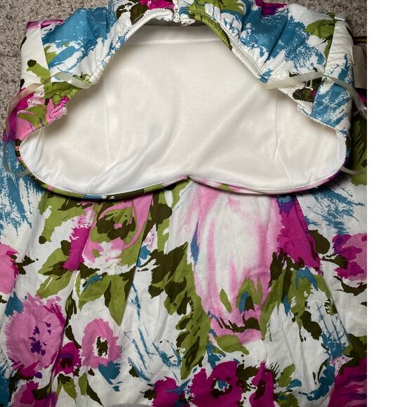 Twenty One - Floral Strapless Mini Dress - Size Small - Picture 5 of 13